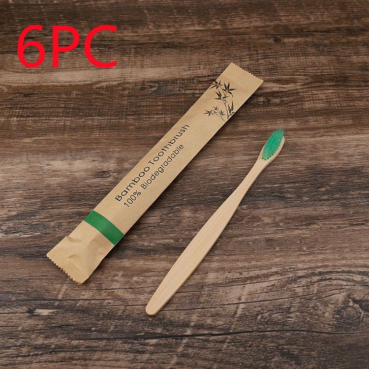 10Pcs Colorful Toothbrush Natural Bamboo Tooth Brush Set Soft Bristle Charcoal Teeth Eco Bamboo Toothbrushes Dental Oral Care